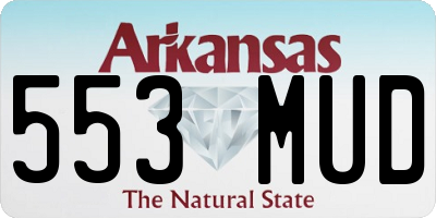 AR license plate 553MUD