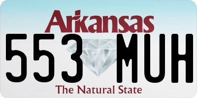 AR license plate 553MUH