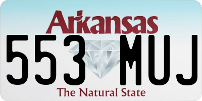 AR license plate 553MUJ