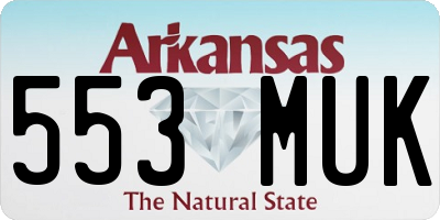 AR license plate 553MUK