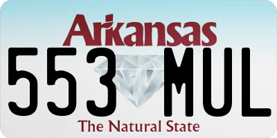 AR license plate 553MUL