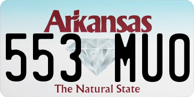 AR license plate 553MUO