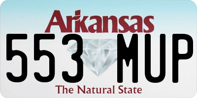 AR license plate 553MUP