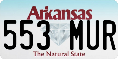 AR license plate 553MUR