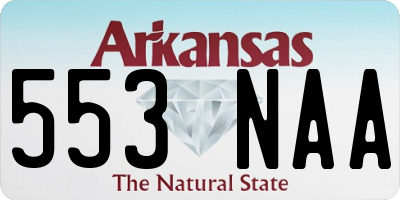 AR license plate 553NAA