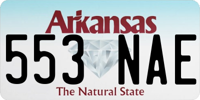 AR license plate 553NAE