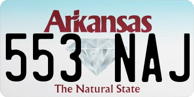 AR license plate 553NAJ
