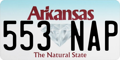 AR license plate 553NAP