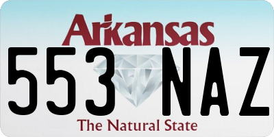AR license plate 553NAZ
