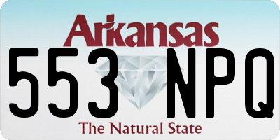 AR license plate 553NPQ