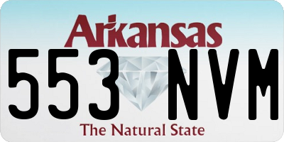 AR license plate 553NVM