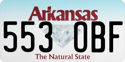 AR license plate 553OBF