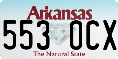 AR license plate 553OCX