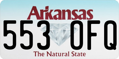AR license plate 553OFQ
