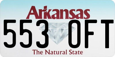 AR license plate 553OFT