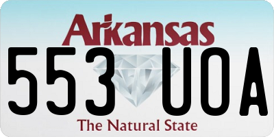 AR license plate 553UOA