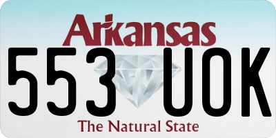 AR license plate 553UOK