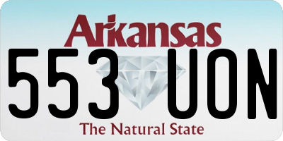 AR license plate 553UON
