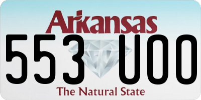 AR license plate 553UOO