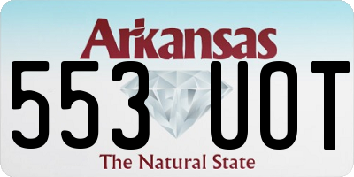 AR license plate 553UOT