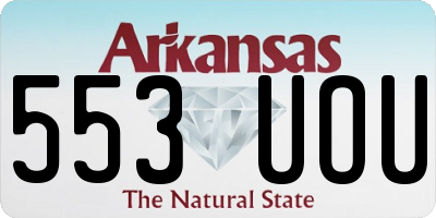 AR license plate 553UOU