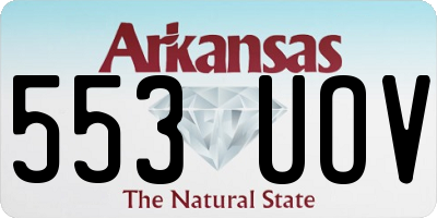 AR license plate 553UOV