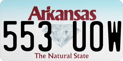AR license plate 553UOW