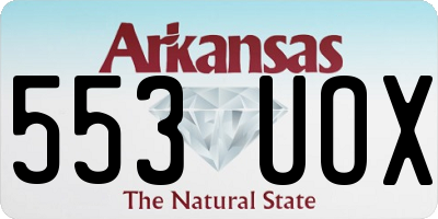 AR license plate 553UOX