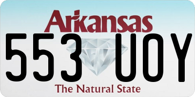 AR license plate 553UOY