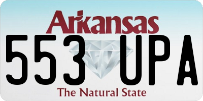 AR license plate 553UPA