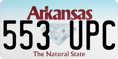 AR license plate 553UPC