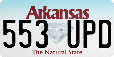 AR license plate 553UPD