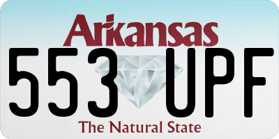 AR license plate 553UPF