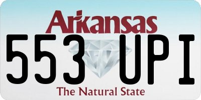 AR license plate 553UPI