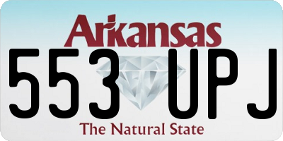 AR license plate 553UPJ