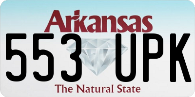 AR license plate 553UPK