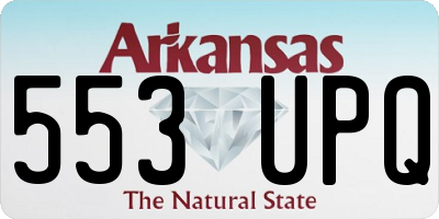 AR license plate 553UPQ