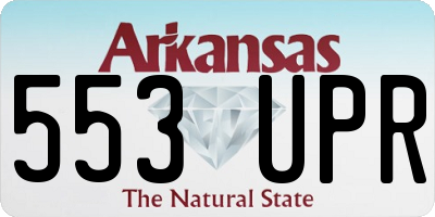 AR license plate 553UPR