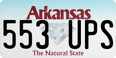 AR license plate 553UPS