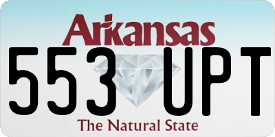 AR license plate 553UPT