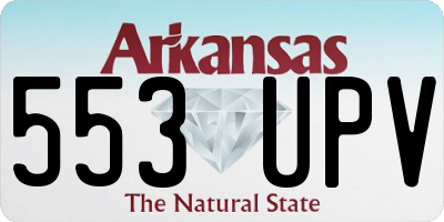 AR license plate 553UPV