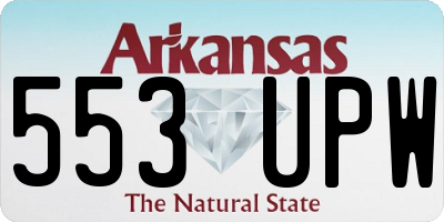 AR license plate 553UPW