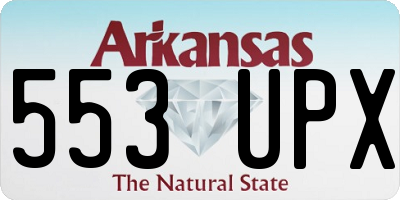 AR license plate 553UPX