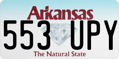 AR license plate 553UPY