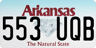 AR license plate 553UQB