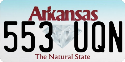 AR license plate 553UQN