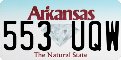 AR license plate 553UQW