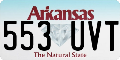AR license plate 553UVT