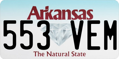 AR license plate 553VEM