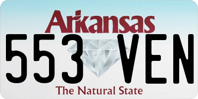 AR license plate 553VEN